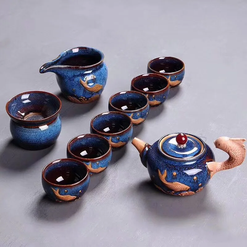 Чайный сервиз ручной окрашенный чайный чашка керамическая личность кунг фу