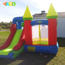 YARD Bounce House with Slide Kids Indoor Inflatable Jump Castle with Blower Outdoor Playhouse Children Toy Trampoline Bouncer цена YARD Bounce House with Slide Kids Indoor Inflatable Jump Castle with Blower Outdoor Playhouse Children Toy Trampoline Bouncer цены онлайн