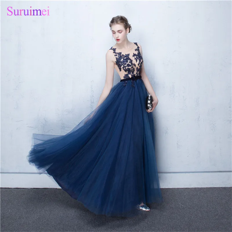 navy blue and nude dress