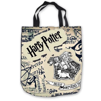 

Custom Canvas hogwarts ToteBags Hand Bags Shopping Bag Casual Beach HandBags Casual 180713-1-21