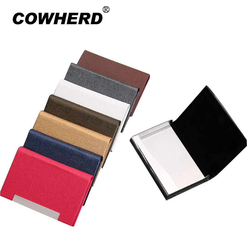 

Male Female Travel Purse Stainless Steel Metal Magnet Business Card Holder Case ID Credit Wallet Oracle Bone Case Luxury Brand