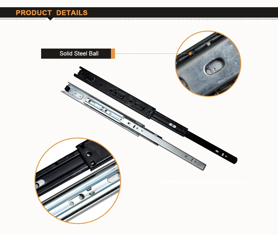 1 пара 35 мм Ширина направляющих для выдвижения ящика 10/12/14/16/18 дюймовым шариковым подшибником для выдвижных ящиков холоднокатаная Сталь раза телескопическая направляющая выдвижного шкафа