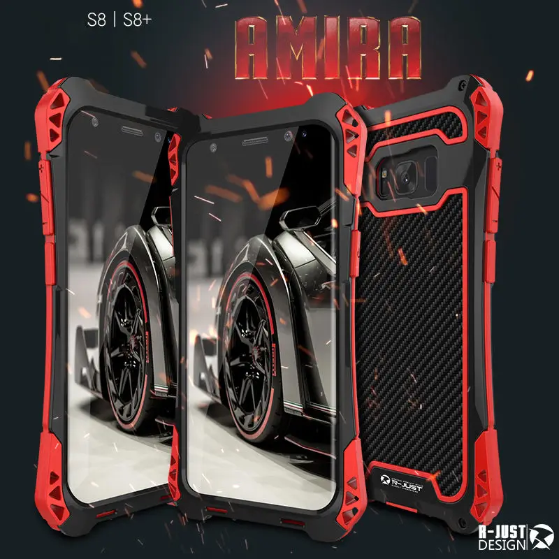 imágenes para R-sólo marca case para samsung s8 plus case a prueba de golpes cubierta del metal de aluminio + fibra de carbono armadura teléfono para galaxy s8 case imágenes para R-sólo marca case para samsung s8 plus case a prueba de golpes cubierta del metal de aluminio + fibra de carbono armadura teléfono para galaxy s8 case