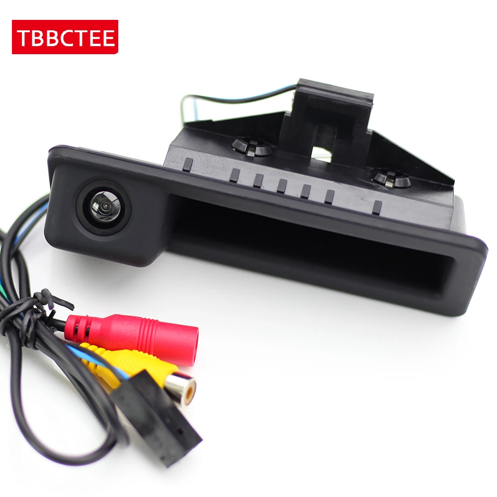 

For BMW X6 E71 Car Reverse Reversing Camera Trunk Handle Rear View Backup Parking Camera HD CCD Night Vision NTSC RCA