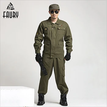 

2018 Wholesale Military Uniform Working Outfit Suit Army Paintball Equipment Military Combat Uniform Sets Work Wear Set