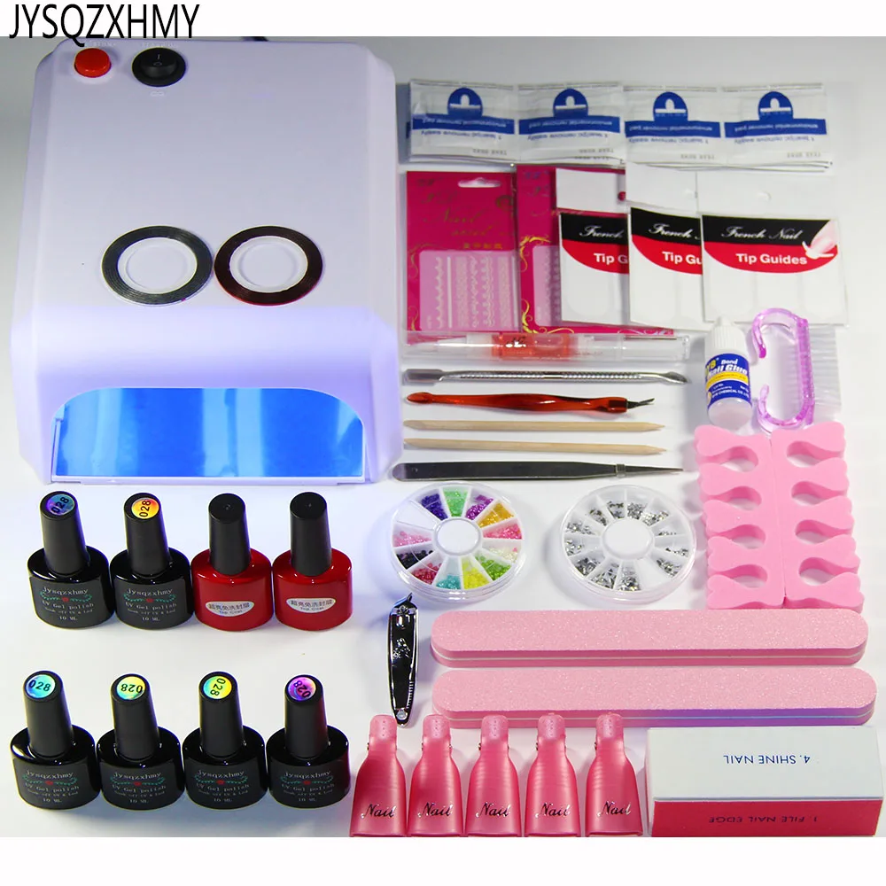 Nail Set Acrylic Manicure Kit UV Lamp Dryer