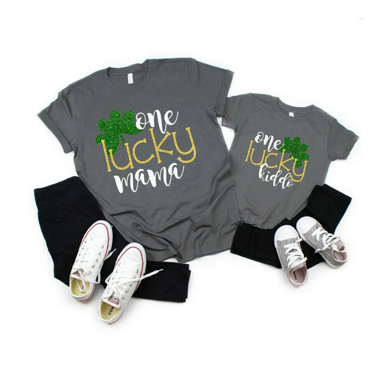 

Family matching clothes Mother Daughter Son mommy and me clothes Women kids Girl Boy Short Sleeve Cute Tops T shirt tshirt Tee