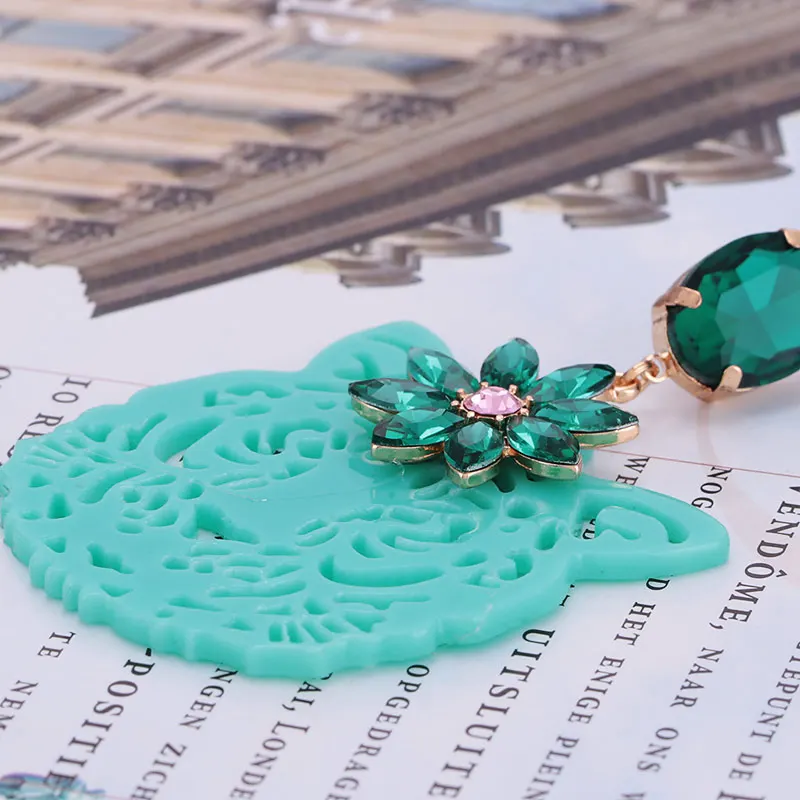 Sehuoran oorbellen Crystral Resin Drop Earrings For Women Earings Fashion Jewelry (18)