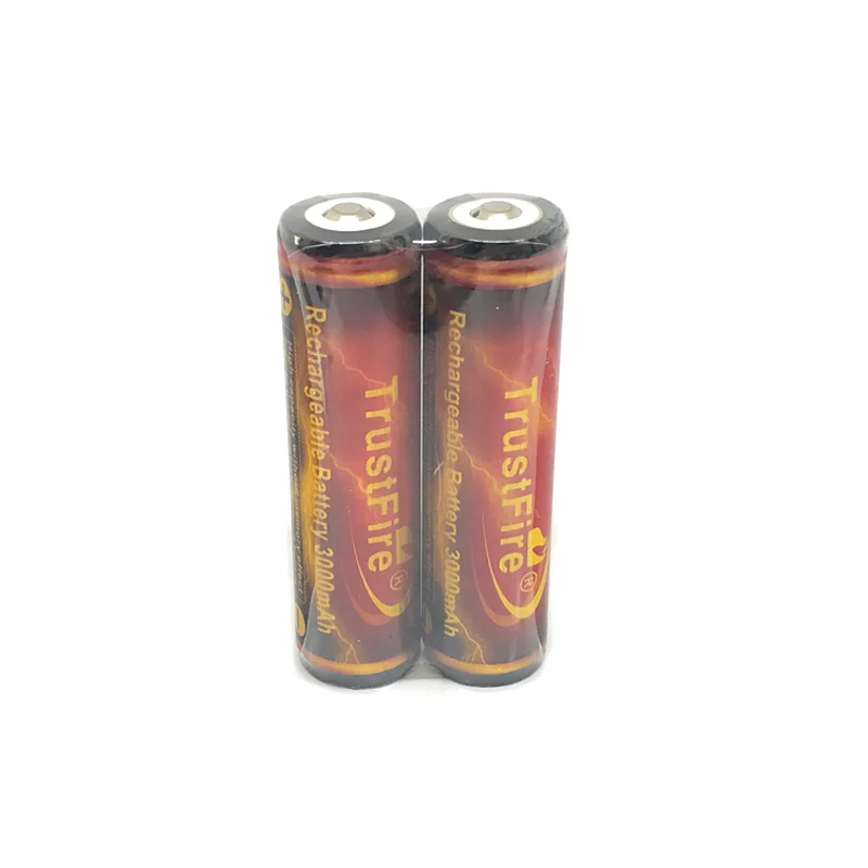 10pcs/lot TrustFire 18650 Golden Protected Battery 3.7V 3000mAh Rechargeable Lithium Batteries with PCB For Flashlights Torch
