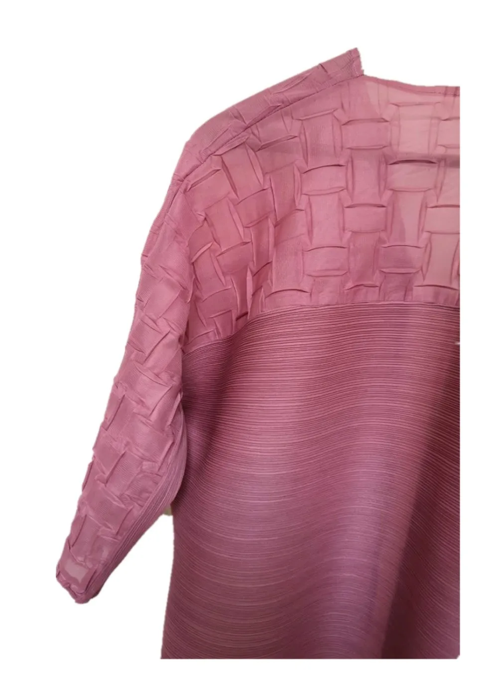 Miyake Весна большой размеры модные европейские и американские короткая куртка свободные темперамент куртка со шнуровкой
