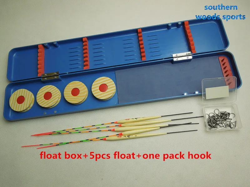 float box+wood fishing floats+one box hook,hard tail wooden float