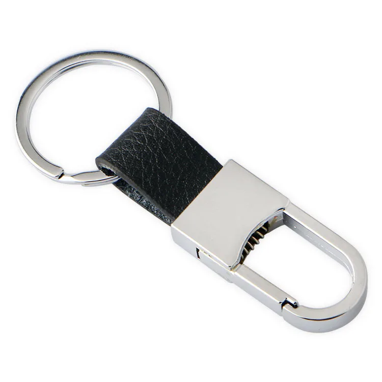 Высококачественный кожаный брелок для ключей для автомобиля ключница для мужчины лучший подарок - Цвет: Черный