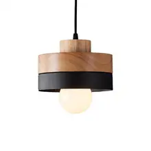 Creative Individual Pendant Lamp Modern Solid Wood Restaurant Bar Loft Light Cafe Living Room Balcony Iron Hanging Lights multicolor modern creative concise iron pendant light cafe ber bedroom restaurant livingroom decoration lamp free shipping