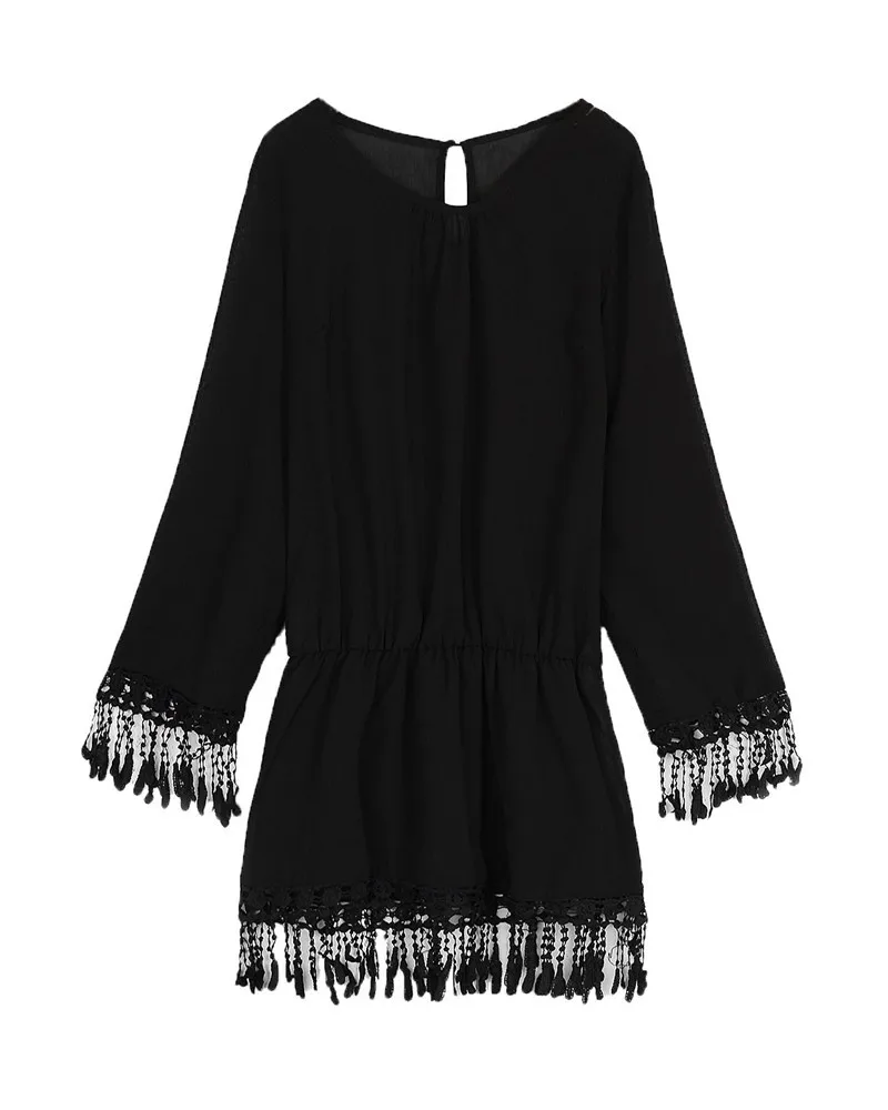 ZANZEA 2017 Summer Women Boho Tassel Lace Dress Sexy Crochet Tunic Beach Party Dresses Black White Chiffion Vestidos Plus Size 27 ZANZEA 2017 Summer Women Boho Tassel Lace Dress Sexy Crochet Tunic Beach Party Dresses Black White Chiffion Vestidos Plus Size 27