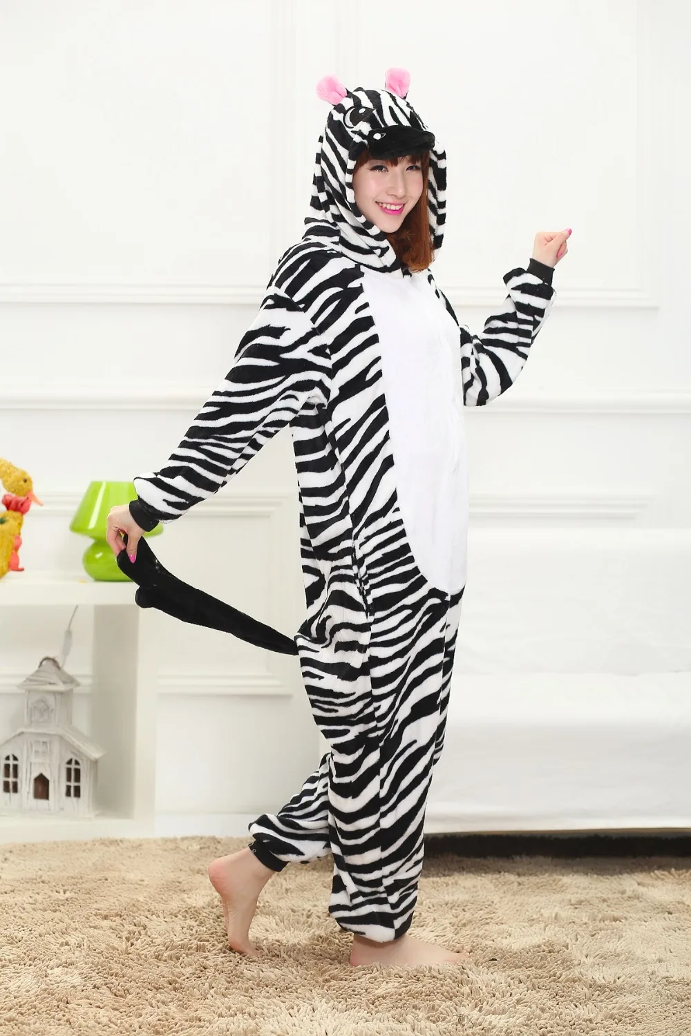 Unicorn-LA17 para adulto Pijama de una pieza con estampado de cebra para hombre y mujer traje de Cosplay de una pieza pijama de una pieza con capucha Unicorn-LA17 para adulto Pijama de una pieza con estampado de cebra para hombre y mujer traje de Cosplay de una pieza pijama de una pieza con capucha