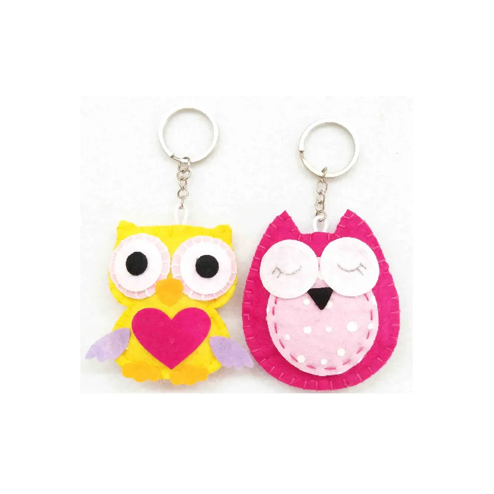

innodept12 Felt and Fabric Stitch DIY Projects Hanging Keychain (Own Set of 2)