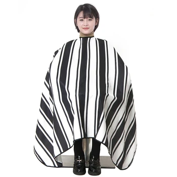 

New Design 160*140 Cm Salon Barber Hair Dressing Cape Anti Static Hair Wrap In Button Neck Closure High Quality Haircut Gown