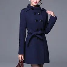 Европейский Элегантный тонкий Тренч модное двубортное повседневное пальто для женщин размера плюс Roupas Feminina Горячая классика
