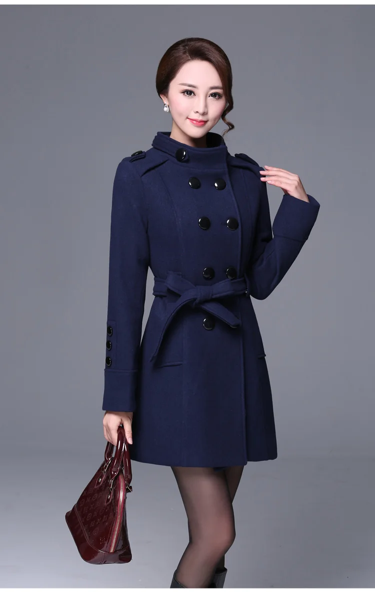

2019 Europe Elegant Slim Trench Coat Fashion Double Breasted Casual Trench Coat For Women Plus Size Roupas Feminina Hot Classic