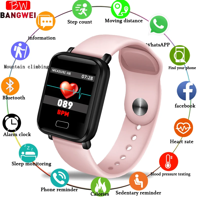 

WISHDOIT Smart Watch Women IP67 Waterproof Fitness Tracker Watch Pedometer Heart Rate Monitor Sport Smartwatch For Android ios
