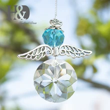 H& D люстра Suncatcher оконные кристаллы подвесной кулон-ангел-хранитель хрустальный шар призмы для дома, офиса, украшения сада