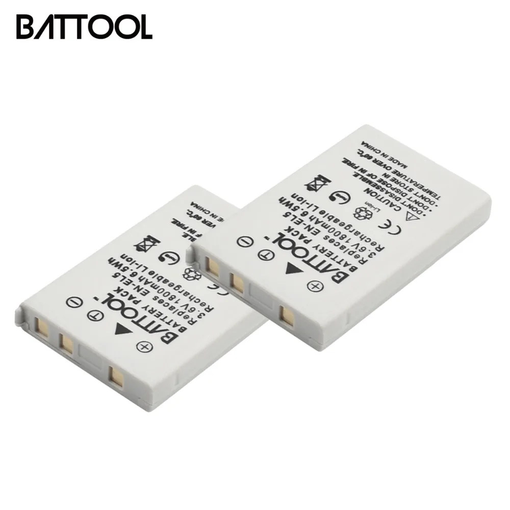 

2X 3.6V 1800mAh EN-EL5 EN EL5 ENEL5 Battery for Nikon Coolpix P4 P80 P90 P100 P500 P510 P520 P530 P5000 P5100 5200 7900 P60