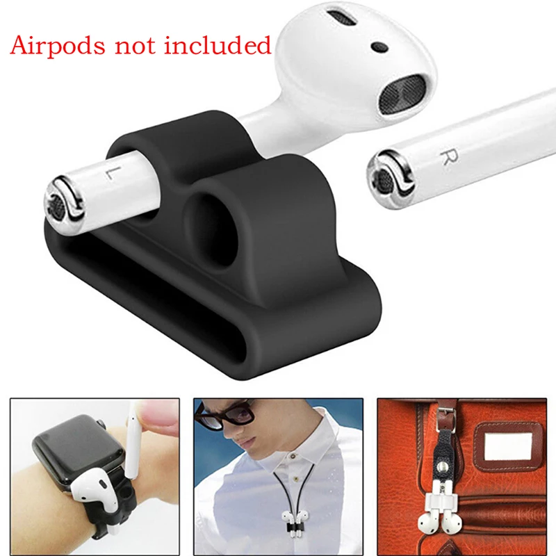 

3 Color anti-lost Strap Silicone Case Cover Skin Holder For AirPods Bluetooth Earphone Holder 27 x 14 x 18mm