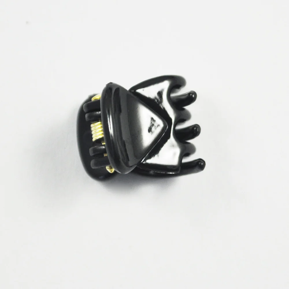 HTHL-12 Pcs Black Plastic Mini Hairpin 6 Claws Hair Clip Clamp for Ladies