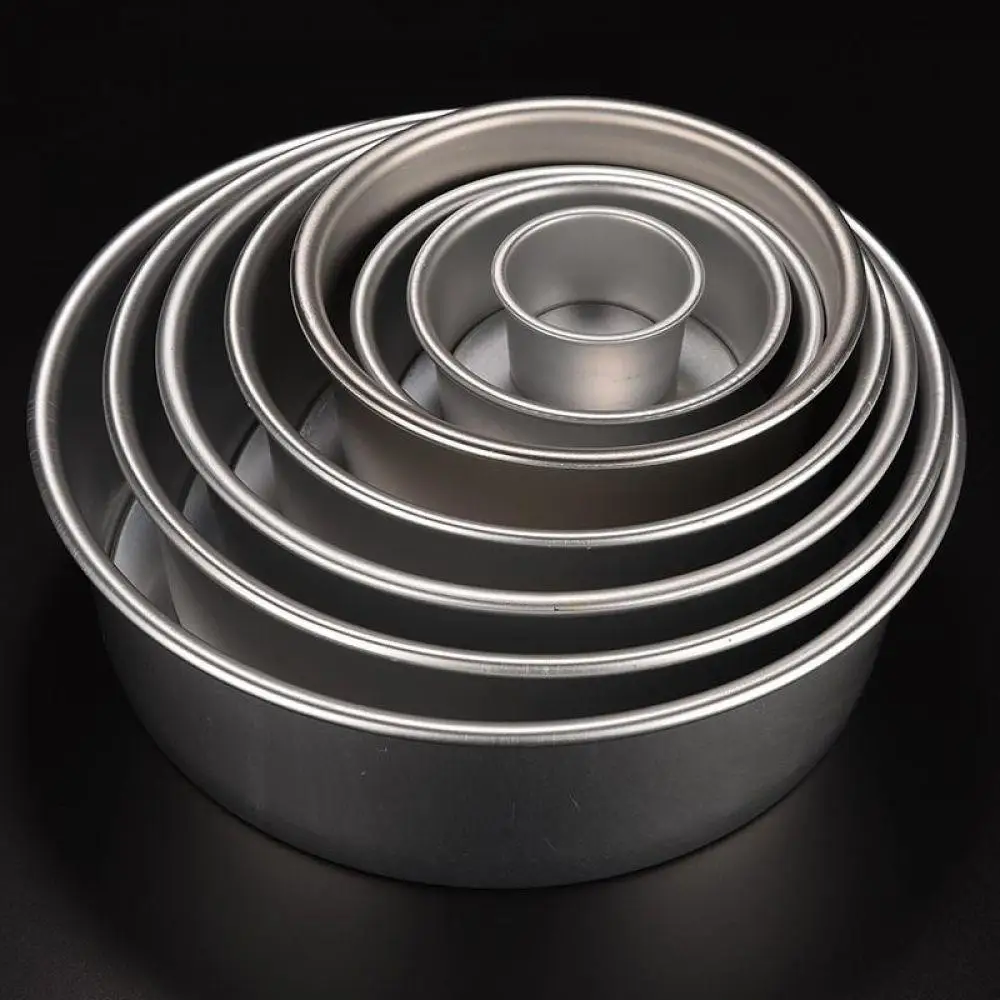 

8 Sizes Nonstick Bottom Pan Bakeware Round Cake Baking Mould 2 4 5 6 7 8 9 10 inch New Aluminum Alloy Cake Mold One for sale
