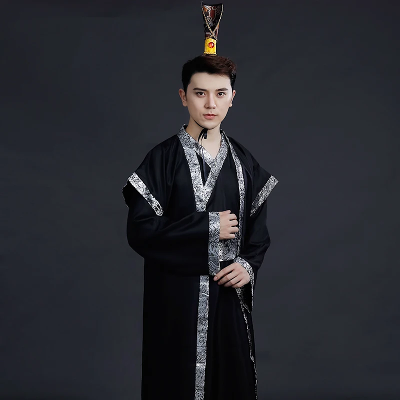 Красный Hanfu для Мужчин Косплей Костюм древняя Студенческая одежда Улучшенный традиционный костюм ханфу белый Hanfu сценический костюм, одежда BL1815