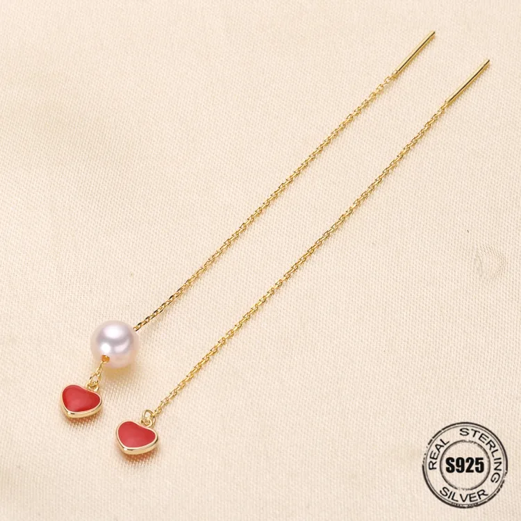 Fashion Pearl Earrings Accessories 925 Sterling Silver