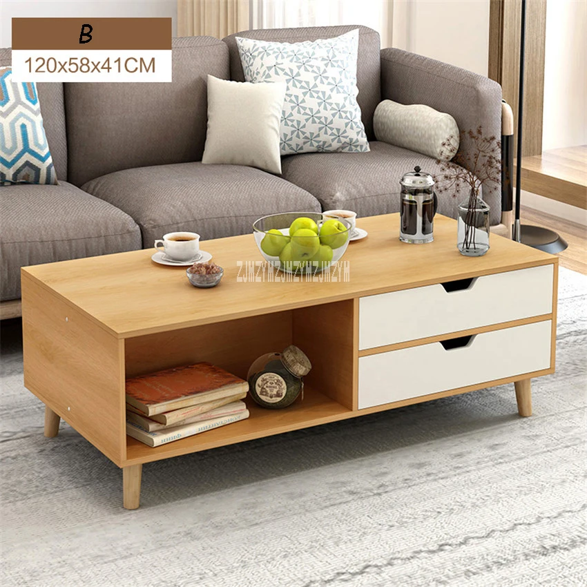 H30 سعة كبيرة بسيطة الحديثة غرفة المعيشة طاولة شاي متعددة الوظائف Teapoy طاولة جانبية مستطيلة نهاية الجدول مع 2-درج H30 سعة كبيرة بسيطة الحديثة غرفة المعيشة طاولة شاي متعددة الوظائف Teapoy طاولة جانبية مستطيلة نهاية الجدول مع 2-درج