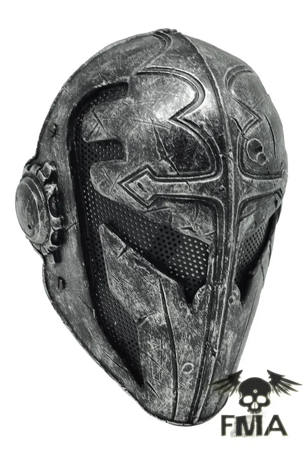 Пейнтбол страйкбол проволочная сетка Тамплиер ткань пластиковая маска(черный) спортивные шлемы