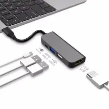 Для MacBook Pro samsung Galaxy S8 huawei P20 Pro USB C концентратор type C до 4 K HDMI концентратор USB 3,0 USB2.0 адаптер Micro usb зарядный порт