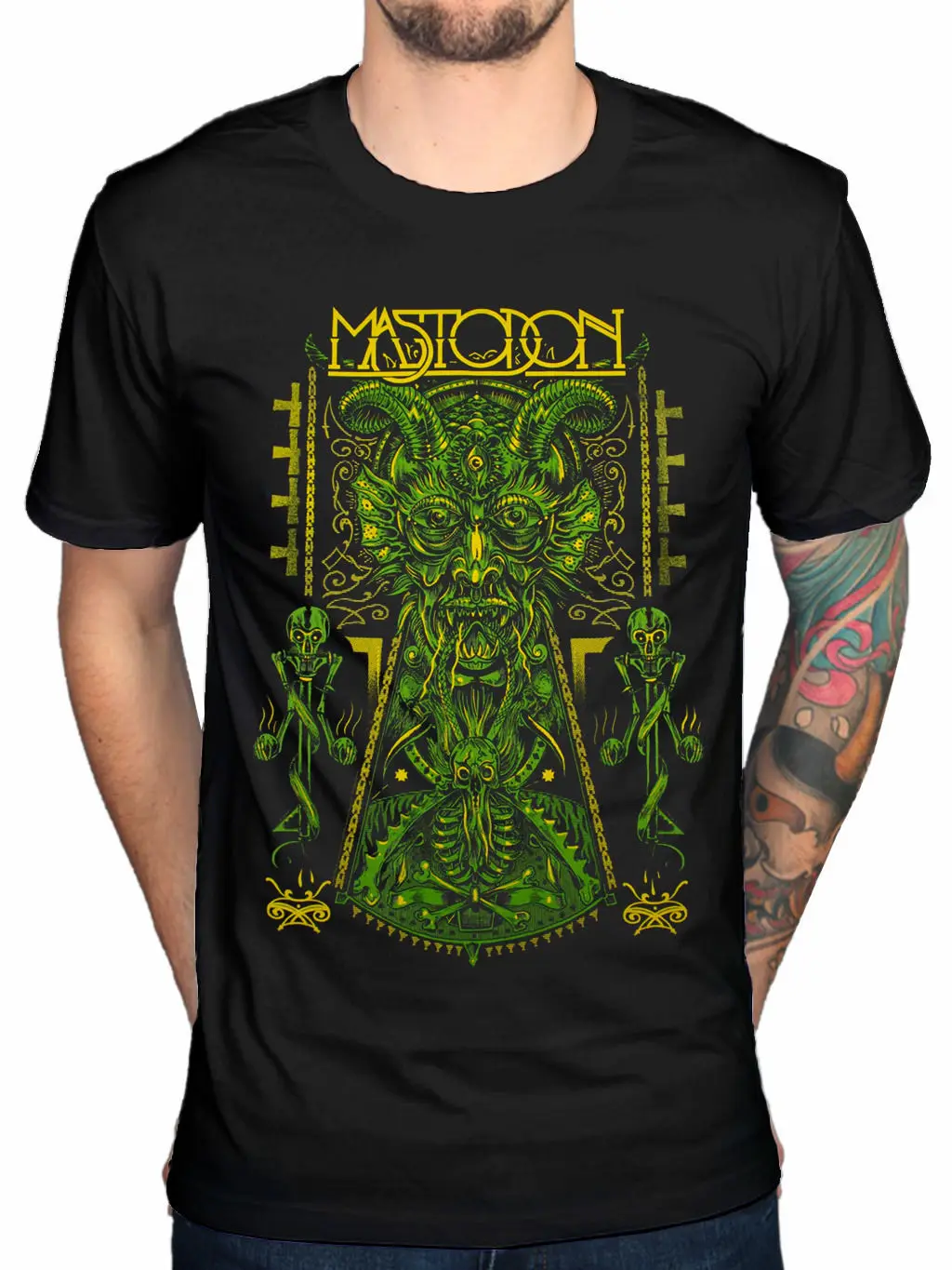 Официальный Mastadon дьявола на черной футболке ремиссии Crack The Skye Lifesblood Рубашка с