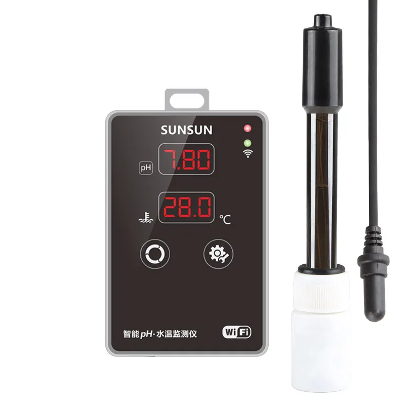

APH-300 Aquarium Fish Tank PH Test Pen Tester Wifi Measurement PH Value Meter Thermometer