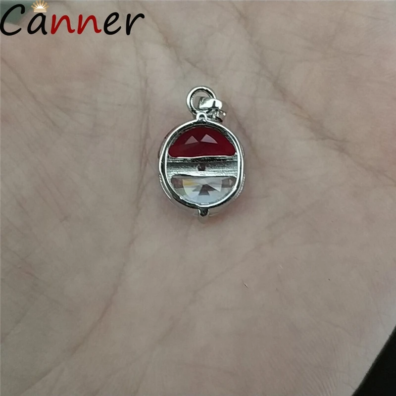 CANNER Long Chain Necklaces For Women Red Crystal Necklaces Pokemon Pendant Necklaces Jewelry Clavicle Chain Collier Gifts F40