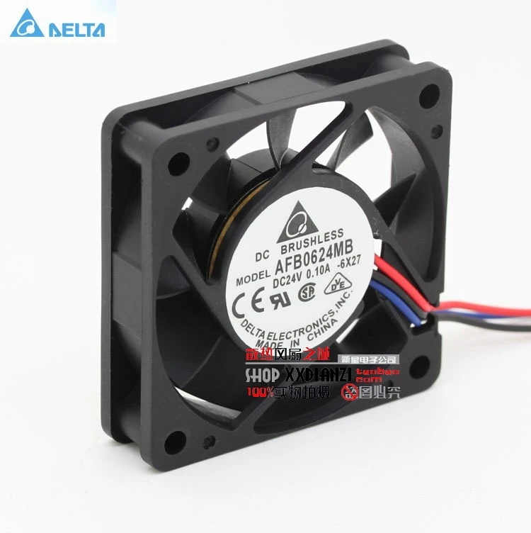 Вентилятор охлаждения для сервера delta AFB0624MB DC 24V 0.10A 6015 6 см 60 мм|cooling fan|60mm cooling fanserver