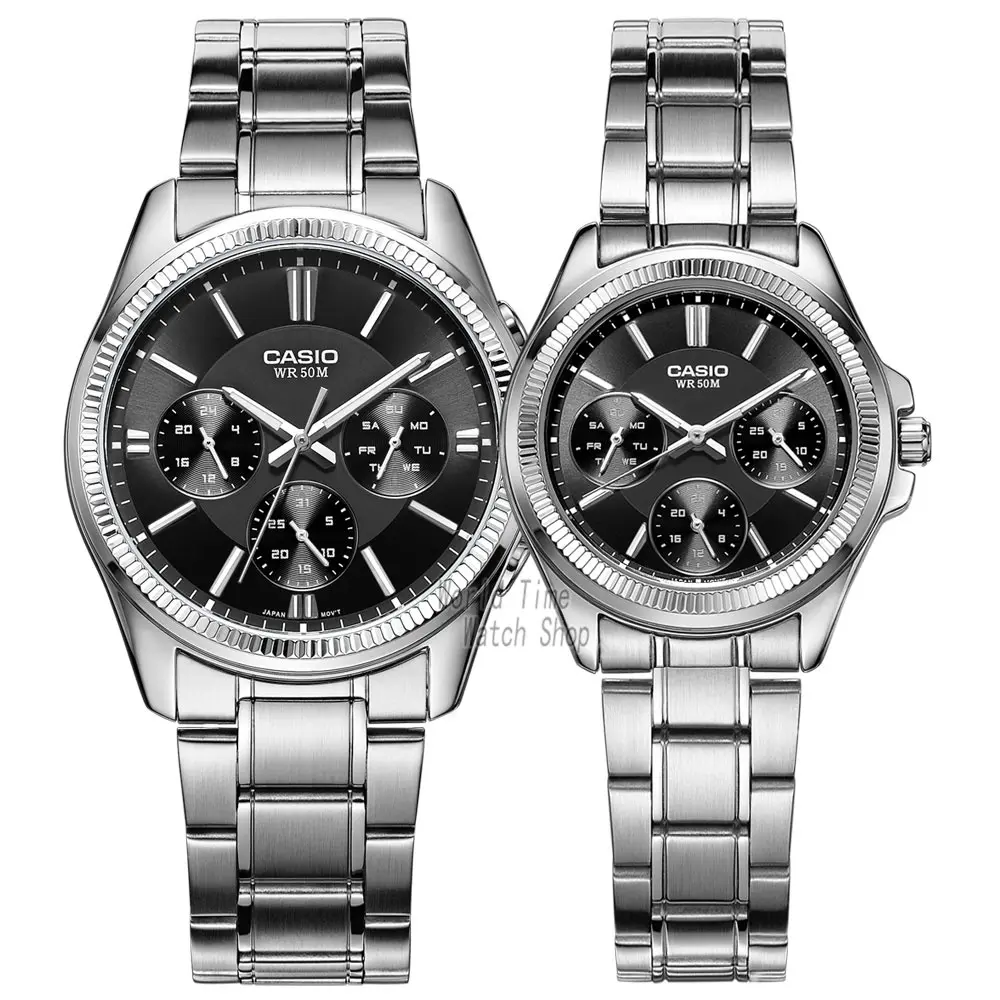 Мужские часы Casio Мужские часы Set Top Brand Роскошные женские часы Кварцевые наручные часы Спортивные мужские часы Водонепроницаемые женские часы Luminous Pair Design Model relogio feminino masculino reloj hombre - Цвет: 1375D1A-2088D1A