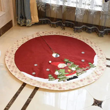 120cm Christmas tree linen Apron Skirt bottom box of Christmas supplies large old tree-in Tree