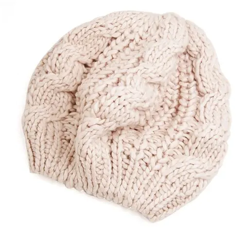 

MYTL Beige Winter Lady's Warm Knit Beret Ski Cap Baggy Beanie Crochet Women Hat Gift