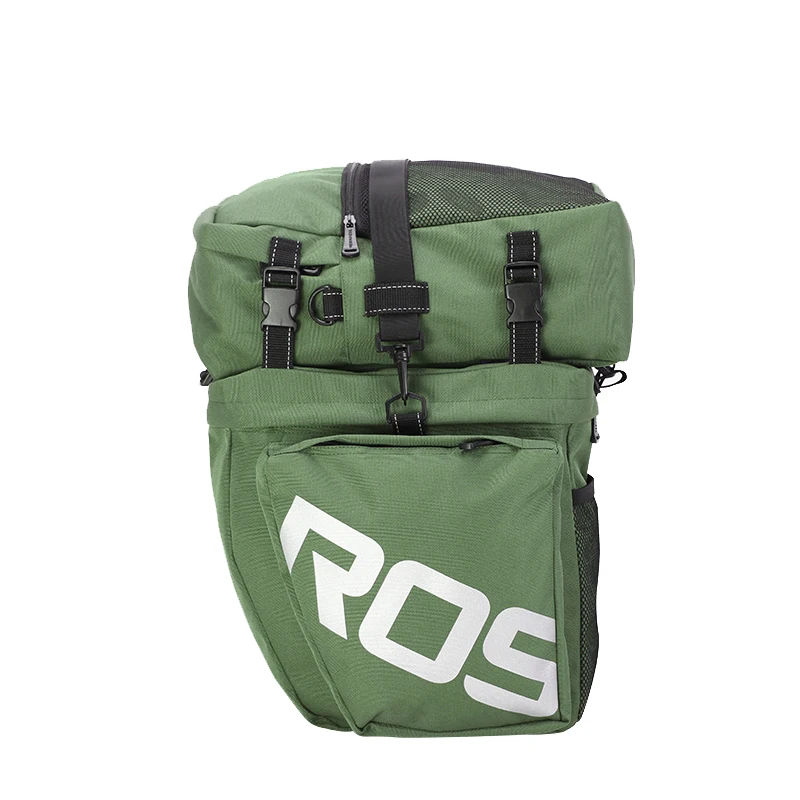 ROSWHEEL 14892 carretera de montaña bicicleta 3 en 1 baúl bolsas ciclismo doble lado Rack trasero cola alforjas asiento paquete luggage Carrier - 3