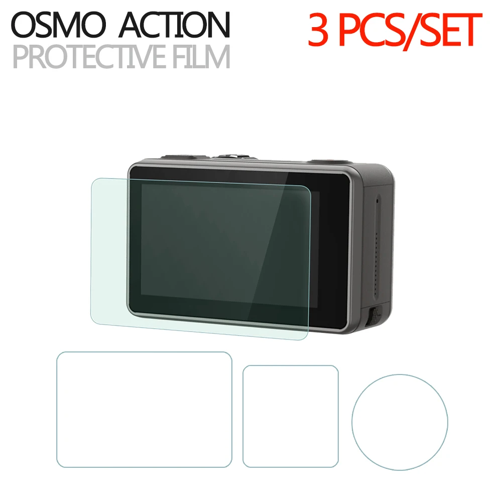

3 PCS/SET Protective Film for DJI Osmo Action Sport Camera Accessories Camera Protective Film For Osmo Action