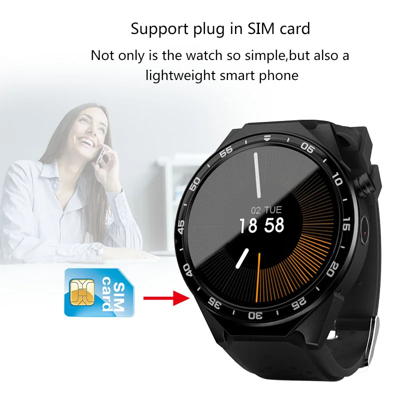 

3G Android V5.1 SmartWatch Phone 1.39 AMOLED Full Round Screen 5MP Bluetooth 4.0+WIFI+GPRS Heart Rate Tracker Sports Pedometer