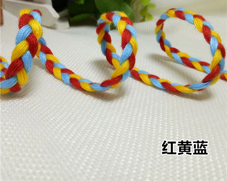 Оранжевый 8MMx11YD Diy аксессуары три косички витая веревка хлопок шнур декоративная веревка Хлопок Веревка ручной тканый шнурок 14 цветов - Цвет: Оранжевый