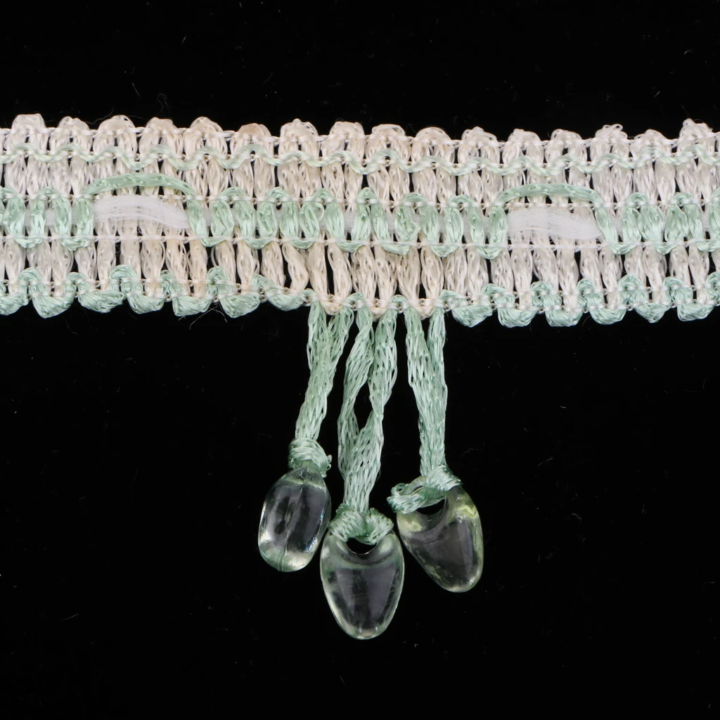 12 Meters Luxury Style Beads Tassel Trimming Curtain Tassel Trims Lace for DIY Sewing Bag Sofa Upholstery