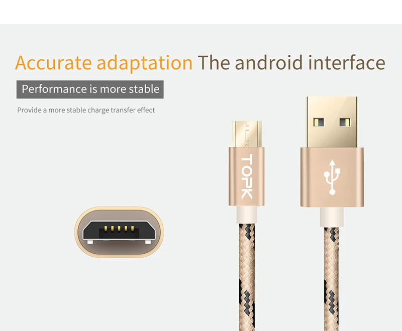 TOPK 5 шт микро USB кабель ультра прочный и кабель для передачи данных нейлоновая оплетка USB ЗУ для мобильного телефона кабель для samsung htc huawei