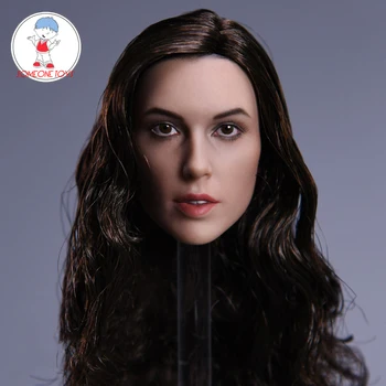 

1:6 Scale Wonder Woman Gal Gadot Head Sculpt European Female Head Carving Model Curly/Straight Hair For 12 Inches Body Figure