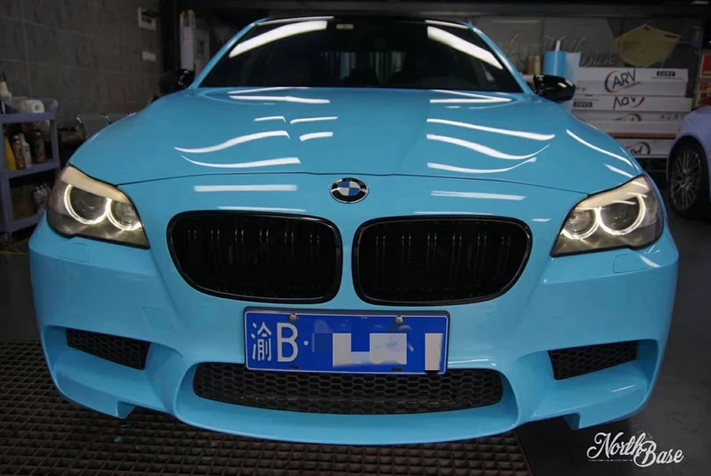 Blue Glossy Crystal Vinyl Film Car Wrap-4