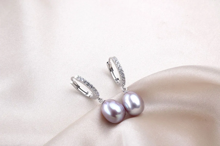 Lindo высокое качество 925 стерлингового серебра Висячие серьги Модные женские 5A натуральный пресноводный жемчуг ювелирные изделия роскошные свадебные серьги